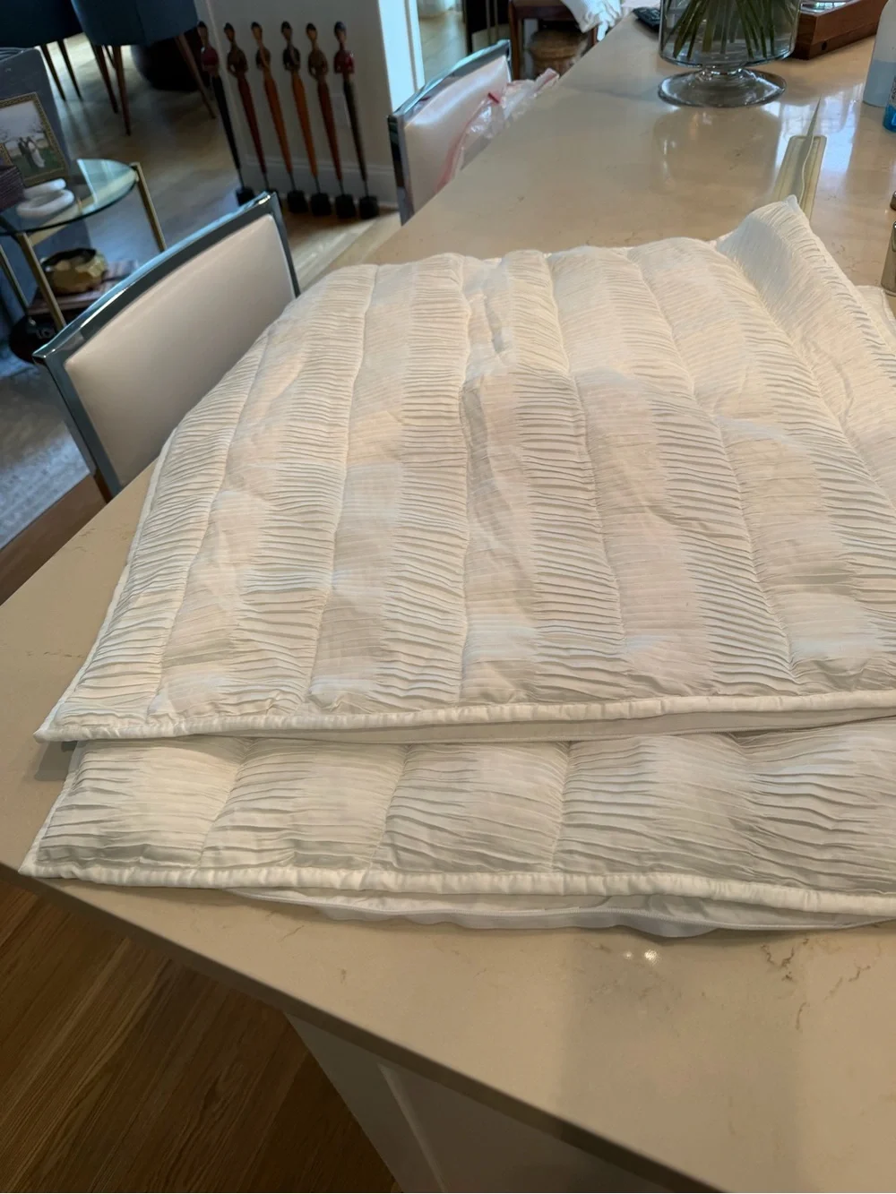 Z Gallerie White Pleated pillow sham (3)